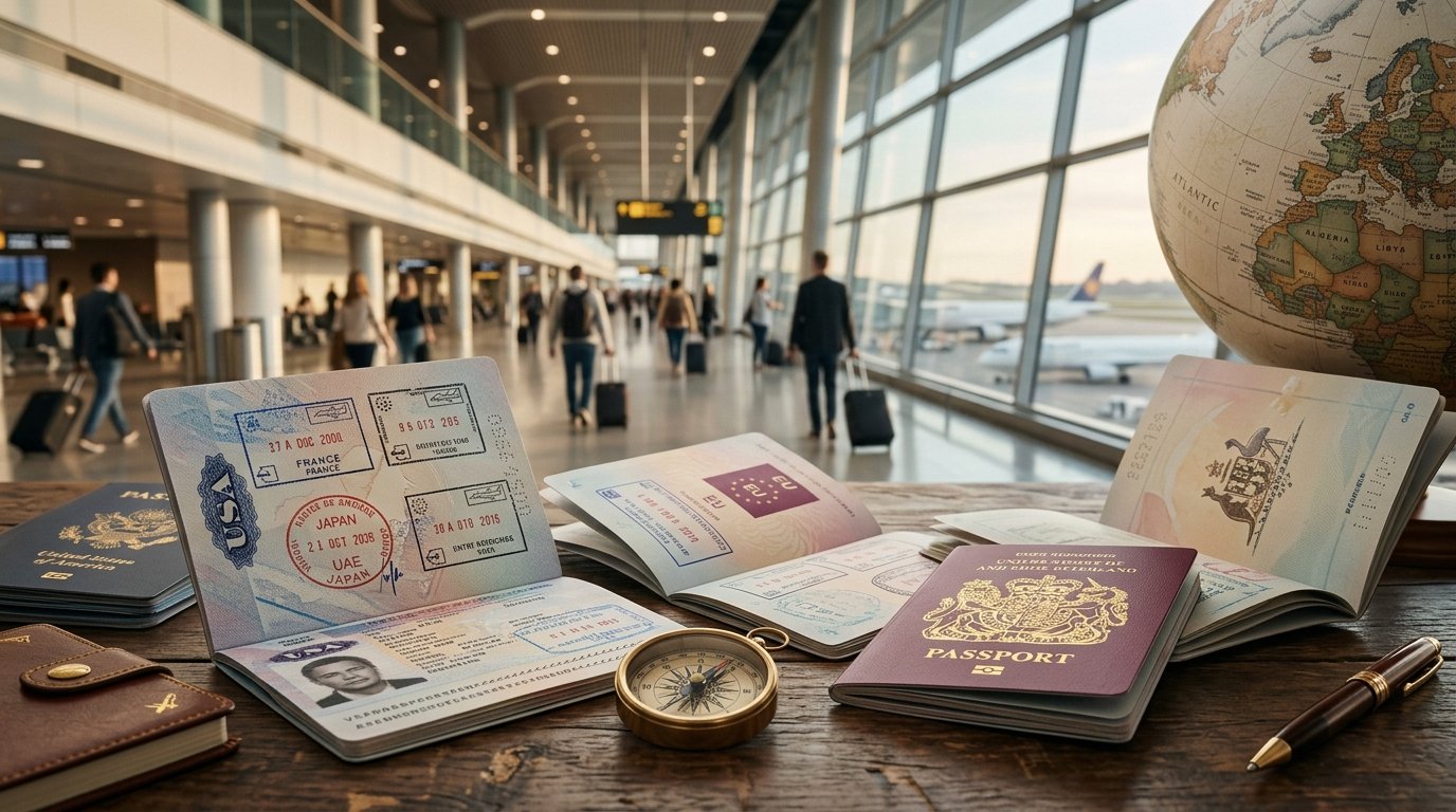 Visa requirements, passport documentation, and international travel